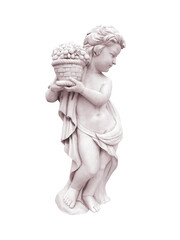 ancient european sculpture little angel boy