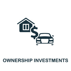 Ownership Investments icon. Monochrome simple Investments icon for templates, web design and infographics