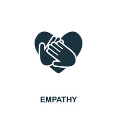 Obraz premium Empathy icon. Monochrome simple Life Skills icon for templates, web design and infographics