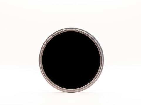variable nd or neutral density filter isolated on white background close up