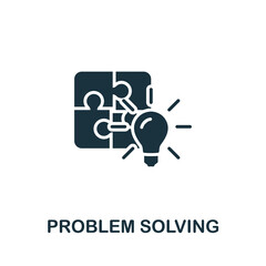 Problem Solving icon. Monochrome simple Life Skills icon for templates, web design and infographics