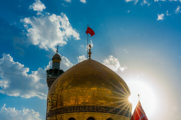 The shrine of Lady Zainab, daughter of the Commander of the Faithful, Ali Ibn Abi Talib, peace be...