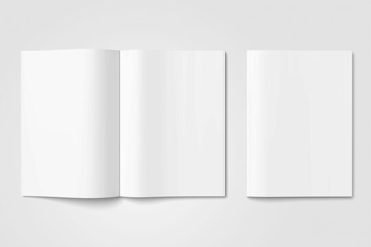 Magazine or a Book on a Background Screen 