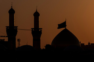 The shrine of Imam Hussein, Commander of the Faithful, Ali Ibn Abi Talib, peace be upon them, in Karbala, Iraq