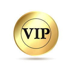 VIP. Round badge VIP. Premium card. VIP label. Tag. Voucher. 
