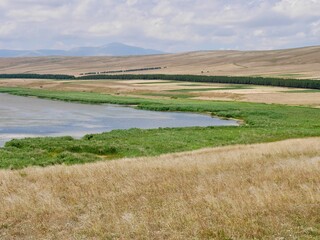 Beautiful nature at Khanchali Lake in Samtskhe-Javakheti National Park, Georgia, close to the...