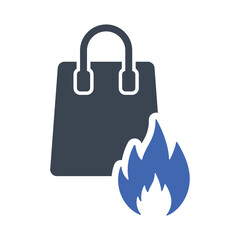 Hot shopping offer icon