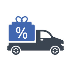 Discount delivery offer icon