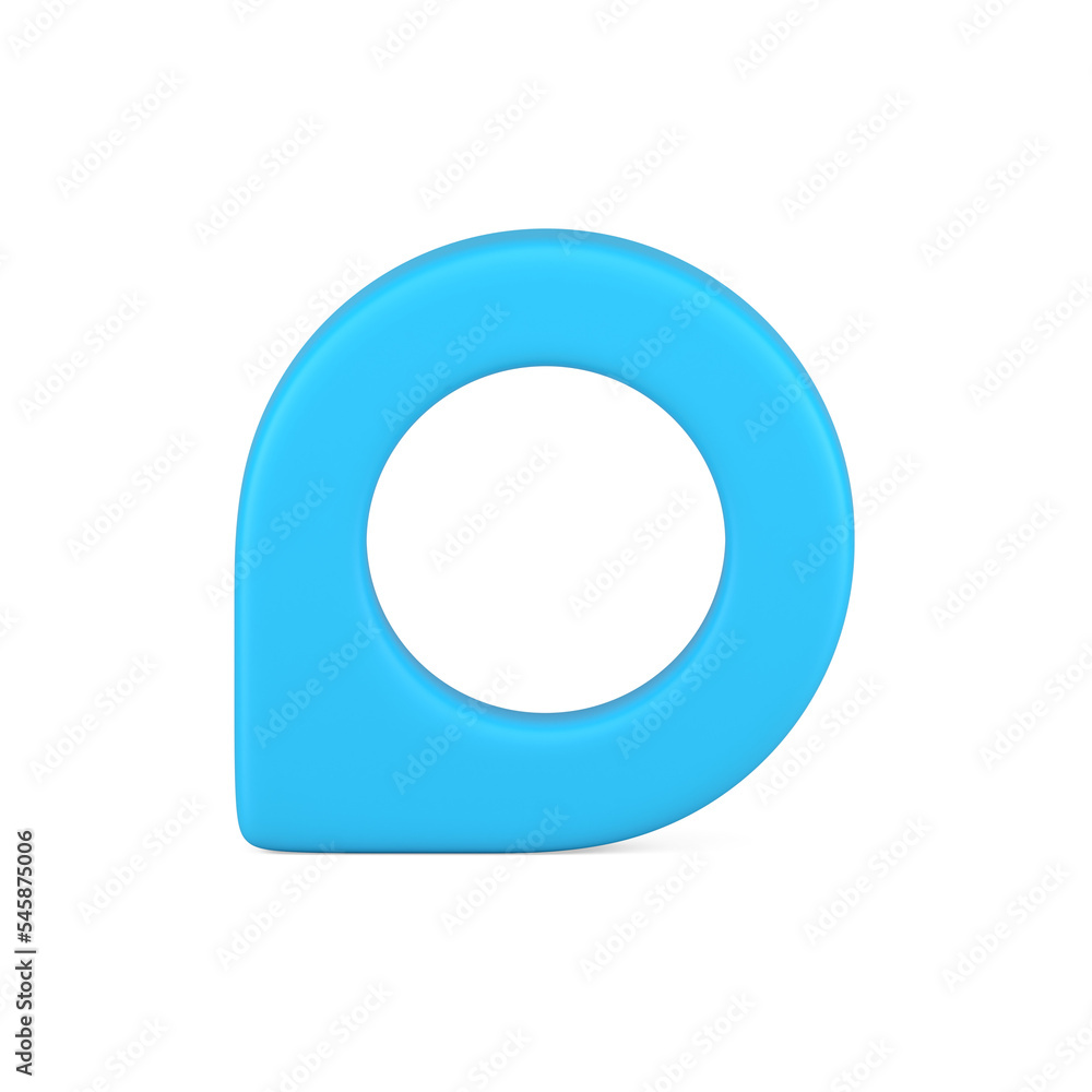 Poster realistic blue map pin location fix cyberspace address road searching application 3d icon