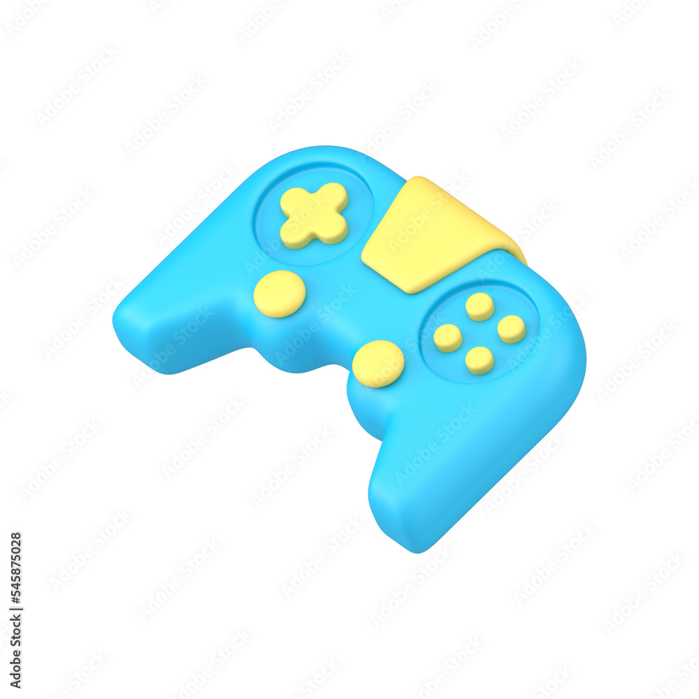 Poster realistic 3d icon diagonally placed game joystick with buttons for virtual reality gaming