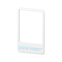 White social media post frame 3d icon