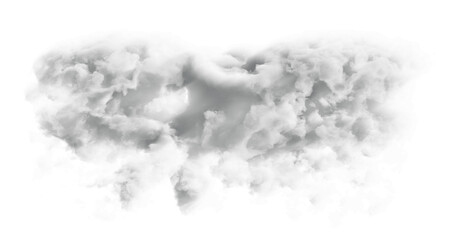 Realistic fluffy dense clouds on a png transparent background. Element for your creativity	
