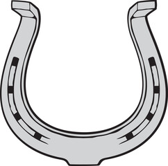 Horseshoe Icon Color Vector Illustration 