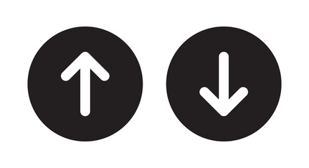 Up and down arrow icon vector. Upload and download sign symbol