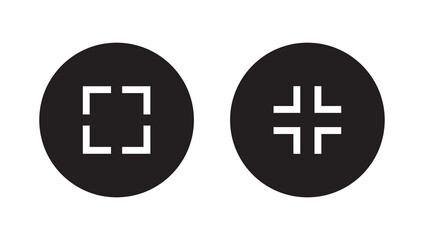 Maximize and minimize screen button icon vector