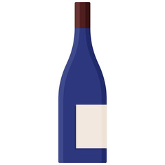 Wine bottle on white background