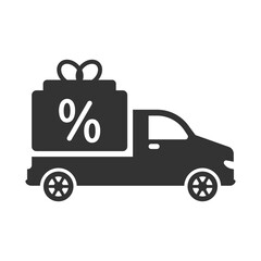 Discount delivery offer icon