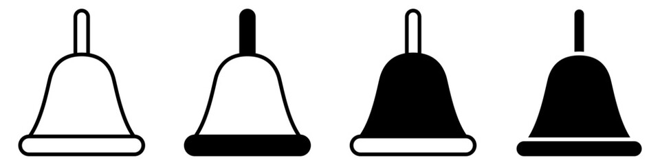 Bell icon vector set. Notification illustration sign collection. alarm symbol. buzzer logo.