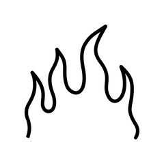 Flame Vector Icon. Vector sign in simple style isolated on white background.
