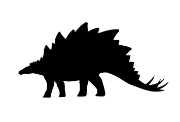 silhouette of a dinosaur on a white background © Максим Оборин