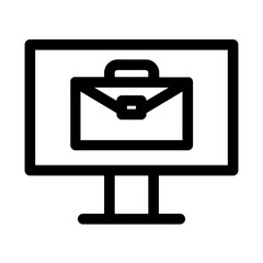 Obraz premium business computer find job monitor online profile icon