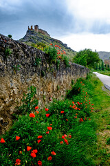 The Castillo de Osma castle that overlooks the town of Burgo de Osma in Soria, Spain