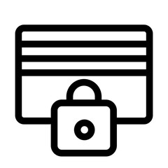 Obraz premium Card Credit Key Lock Password Secure Security Icon