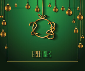 2023 Merry Christmas and  New Year background for your seasonal invitations, festive posters.