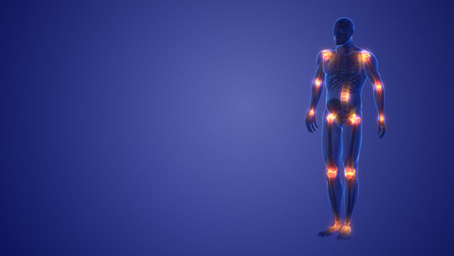 Human body joint pain medical concept