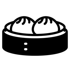 steamed bun glyph icon