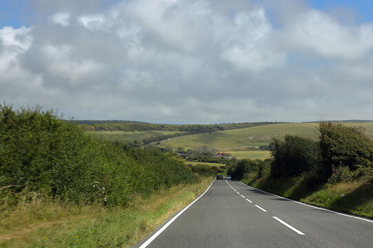 Road In The English Countryside.