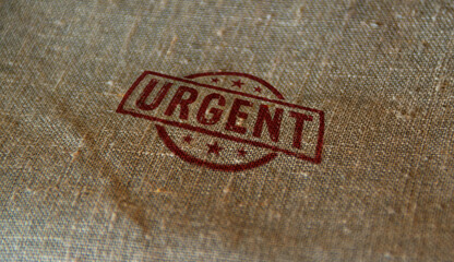 Fototapeta na wymiar Urgent project stamp and stamping