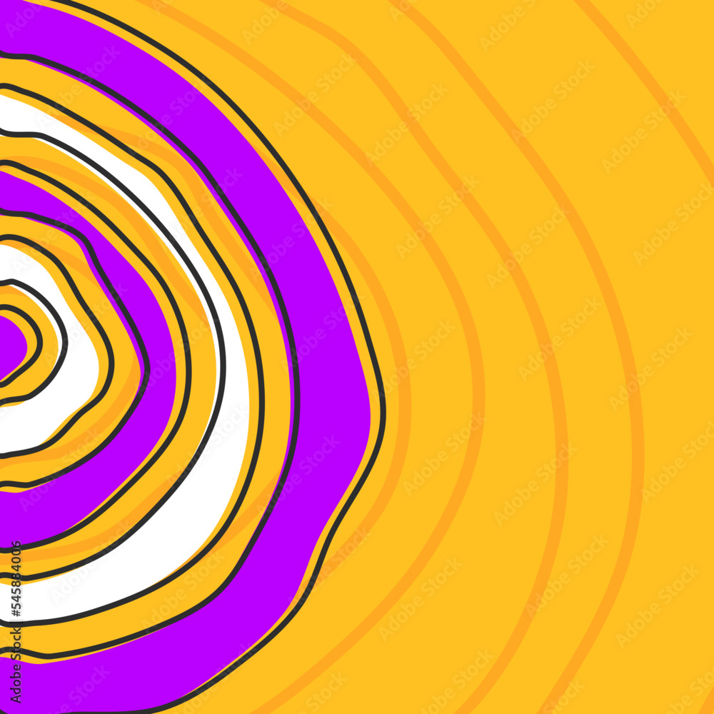 Poster abstract background with colorful half circle pattern and with some copy space area