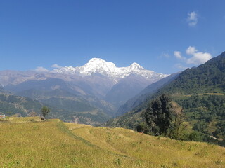 Fototapeta na wymiar mountains in the Himalayas 