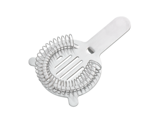 Stainless steel bar cocktail strainer, cut out, photo stacking