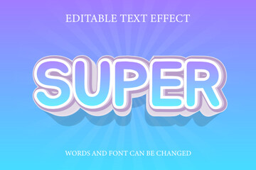 Fototapeta premium Super 3d cartoon style text effect