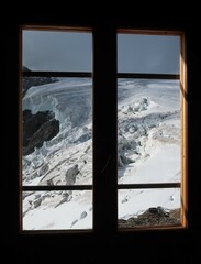 Glacier through the window