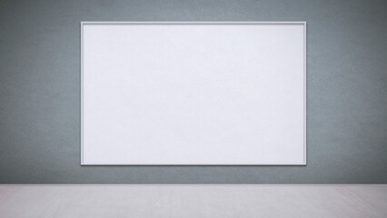 Wall with white blank frame