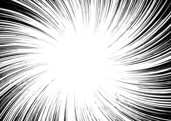Black-white contrast Background of rays arranged in a circle.