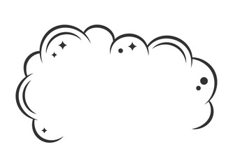 Soap foam silhouette isolated on white background. Cleaning concept. Vector illustration