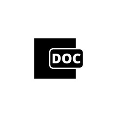 Doc file icon isolated on white background 