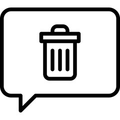 Delete message outline icon