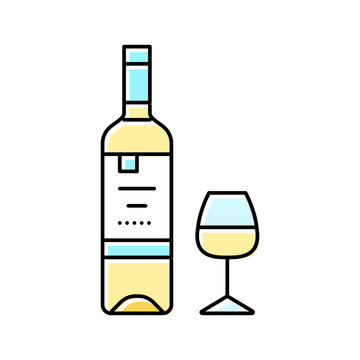 pinot grigio white wine color icon vector illustration