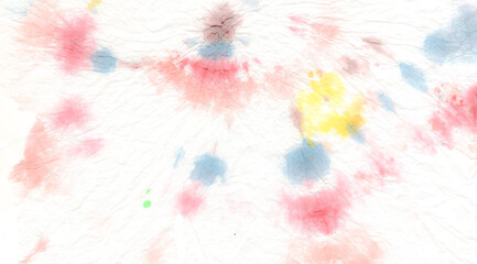  Yellow Watercolor Batik Repeat. Tie Bleach Fun