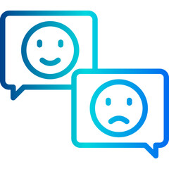 Emojicon gradient line icon