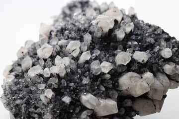 Quartz crystal Russia . Rock crystal druse. Crystal smoky quartz rauchtopaz 