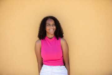 Obraz premium Portrait of a Beautiful Mixed Race African American Girl