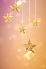 Christmas Ornaments on Yellow