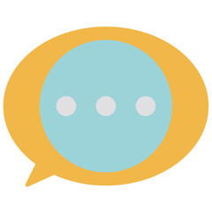 Speeh bubble flat icon