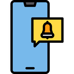 Notification filled outline icon